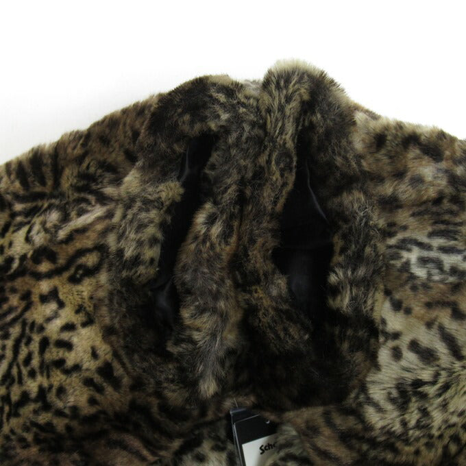 Schott Leopard Fur Peacoat Beige Coat Size XL