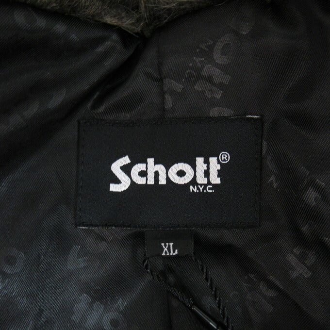 Schott Leopard Fur Peacoat Beige Coat Size XL