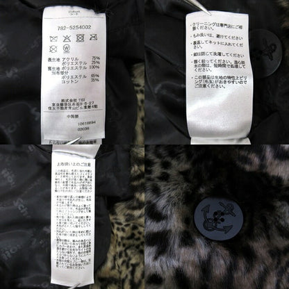 Schott Leopard Fur Peacoat Beige Coat Size XL