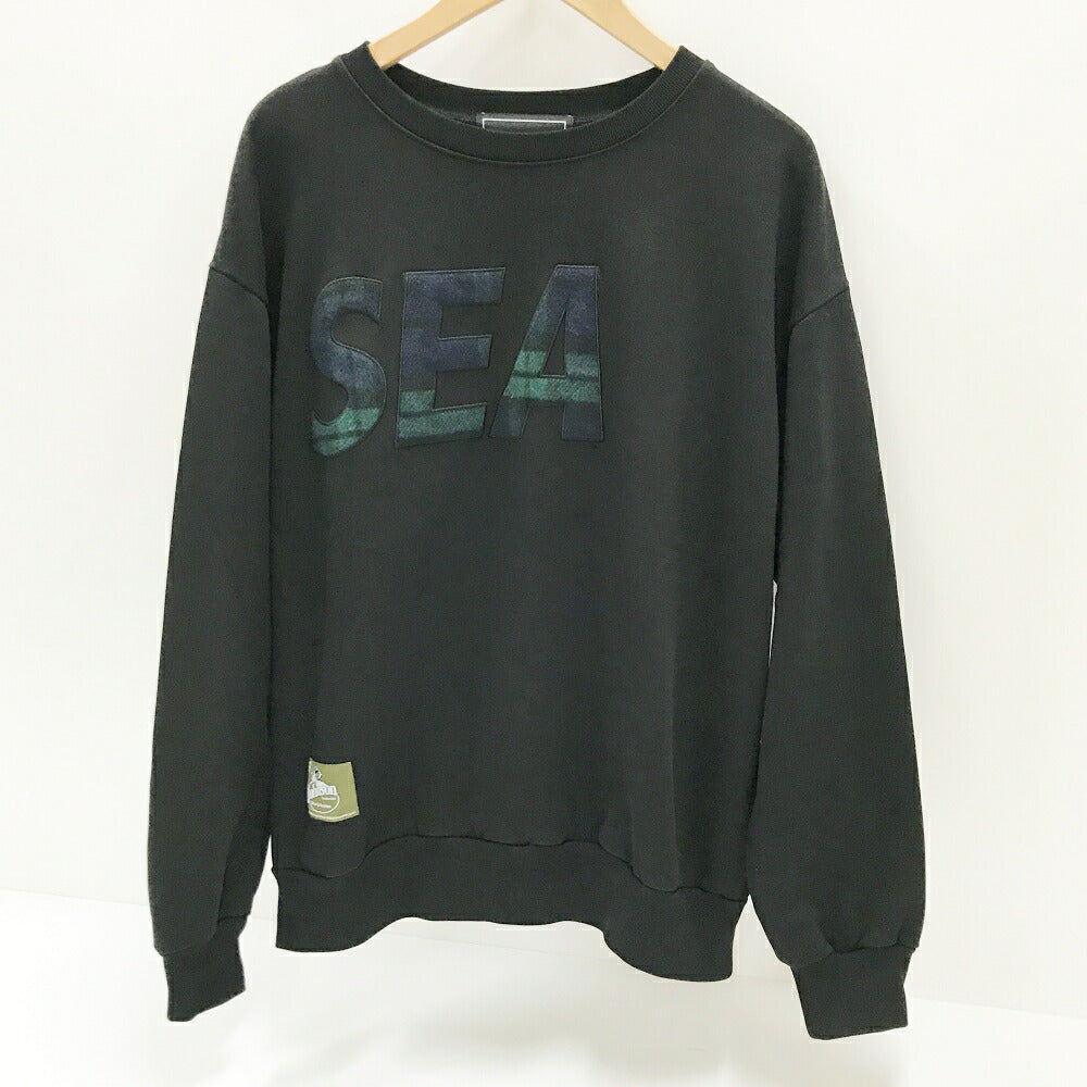 JOHNSON WOOLEN MILLS x WIND AND SEA Sweatshirt Black Size M