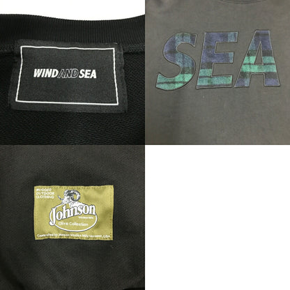 JOHNSON WOOLEN MILLS x WIND AND SEA Sweatshirt Black Size M