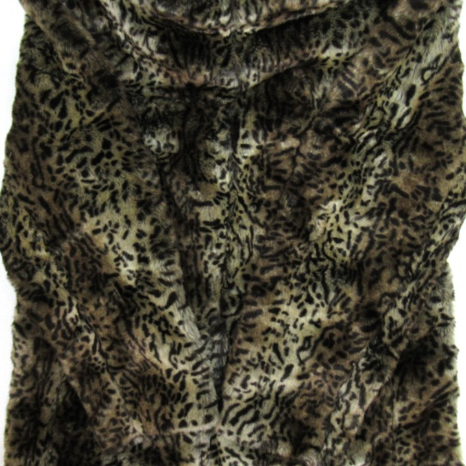 Schott Leopard Fur Peacoat Beige Coat Size XL