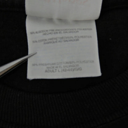 Hanes Heavyweight 50/50 Print T-Shirt Black Size L