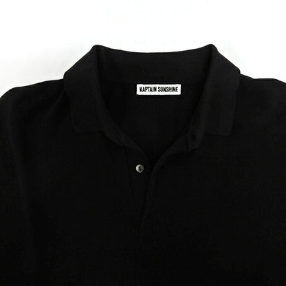 KAPTAIN SUNSHINE Cotton Knit Polo Black Size 38