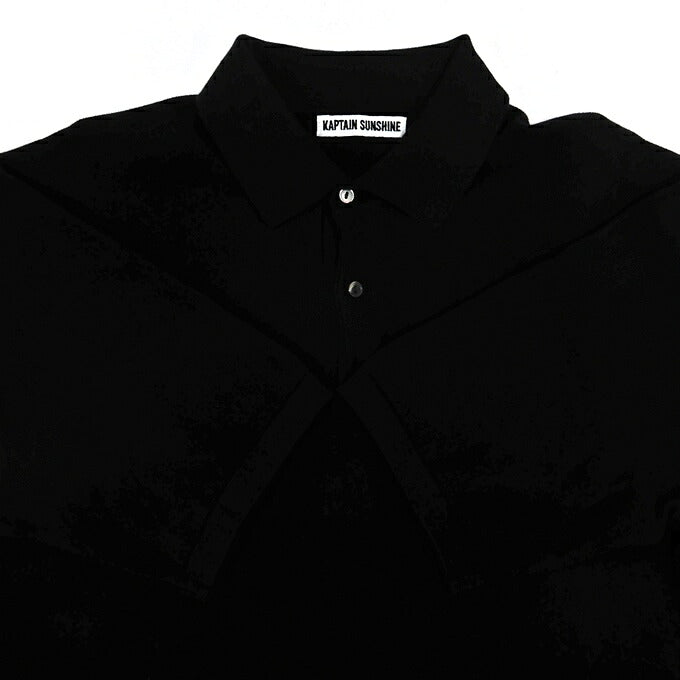 KAPTAIN SUNSHINE Cotton Knit Polo Black Size 38