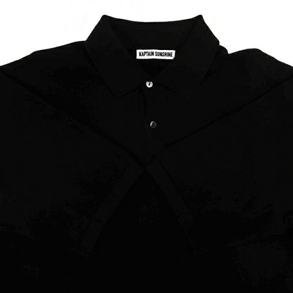 KAPTAIN SUNSHINE Cotton Knit Polo Black Size 38