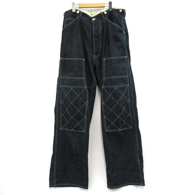 Dry Bones Double Knee Painter Pants Indigo Blue Size 36
