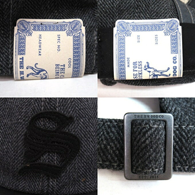 Schott x THE H.W.DOG&CO. Black Trucker Cap