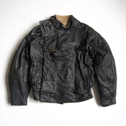 Kadoya Leather Motorcycle Jacket Black Size L