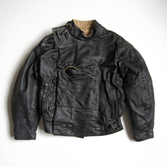 Kadoya Leather Motorcycle Jacket Black Size L