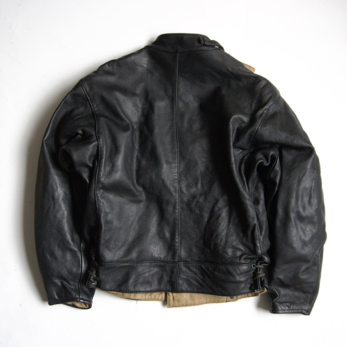 Kadoya Leather Motorcycle Jacket Black Size L