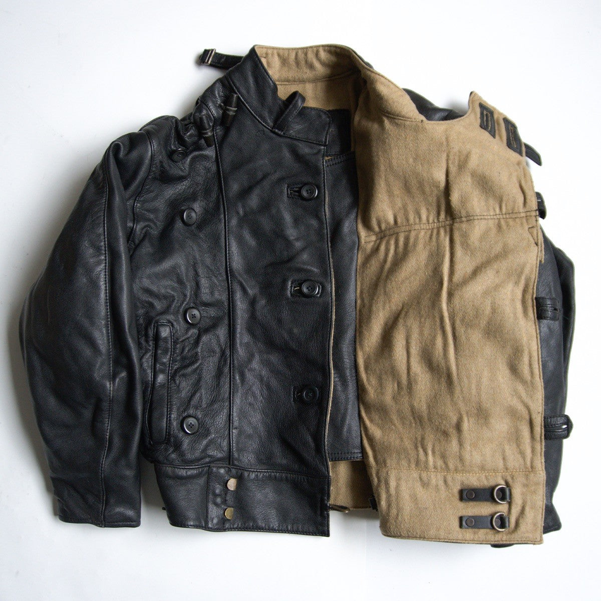 Kadoya Leather Motorcycle Jacket Black Size L