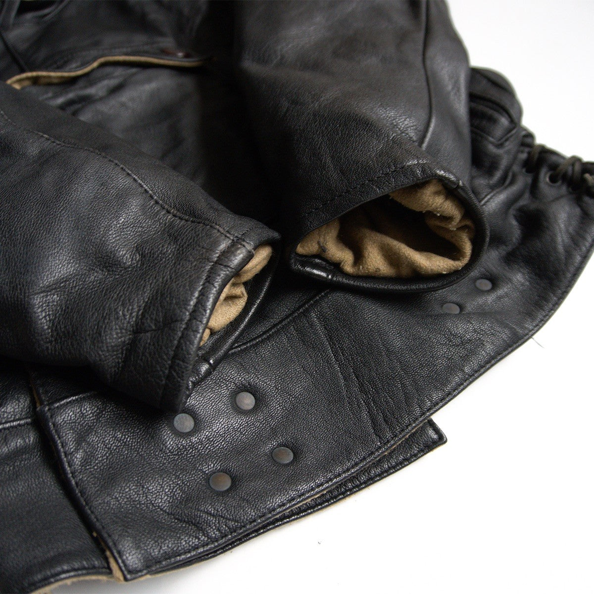 Kadoya Leather Motorcycle Jacket Black Size L