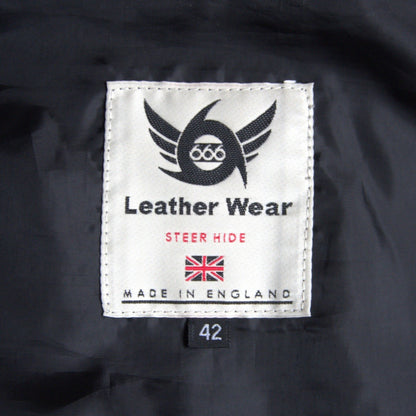 666 triple six Steerhide Single Rider Jacket Size 42
