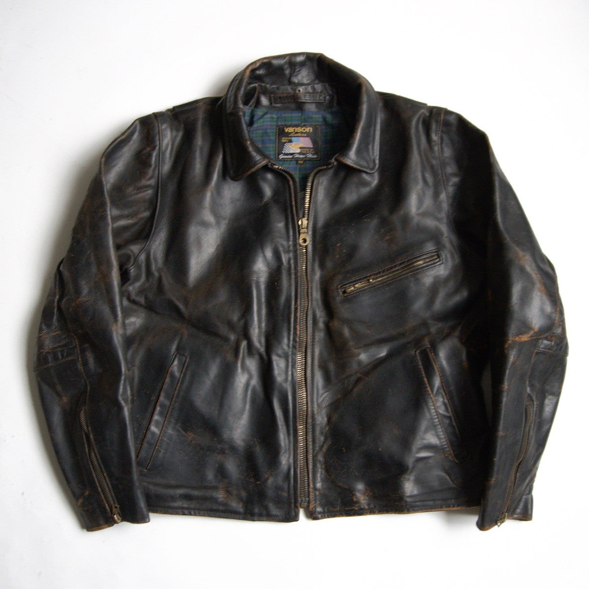 VANSON Café Racer Jacket Size 44