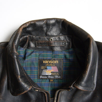 VANSON Café Racer Jacket Size 44