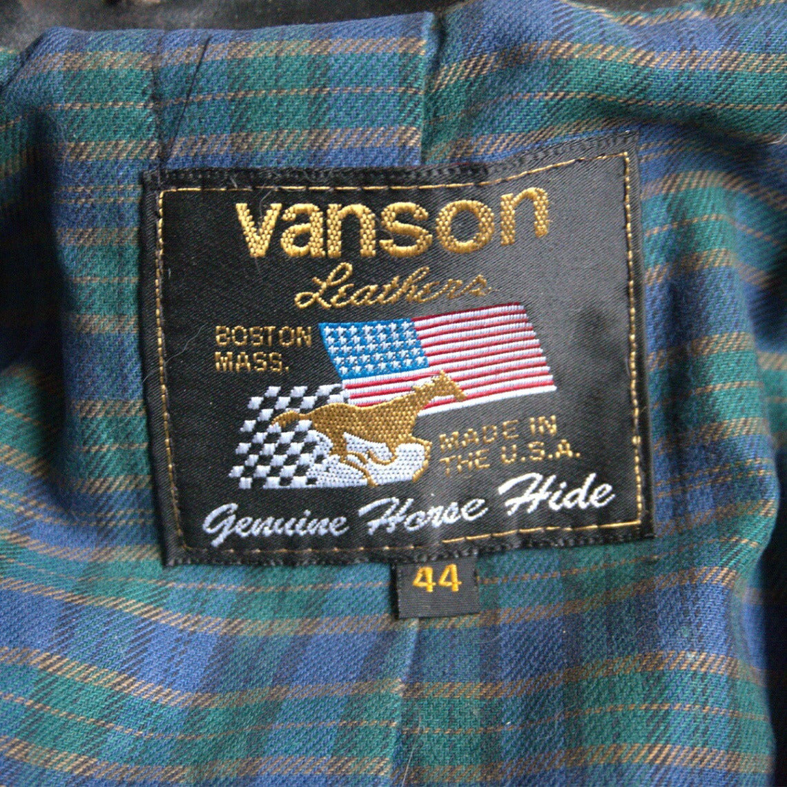 VANSON Café Racer Jacket Size 44