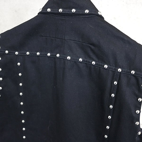GIVENCHY Black Studded Denim Vest Size L