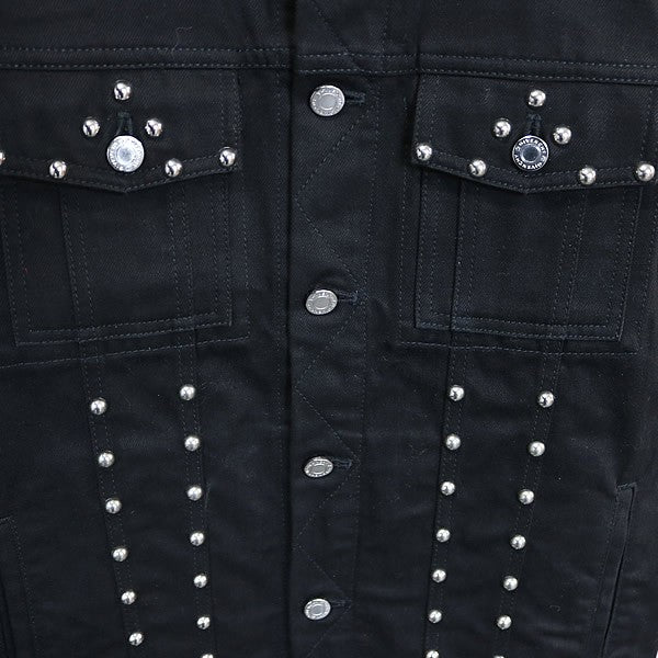 GIVENCHY Black Studded Denim Vest Size L