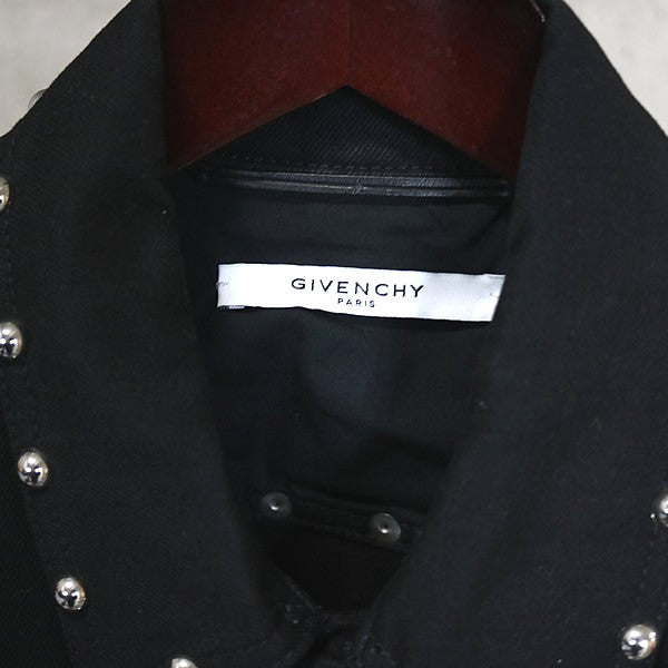 GIVENCHY Black Studded Denim Vest Size L