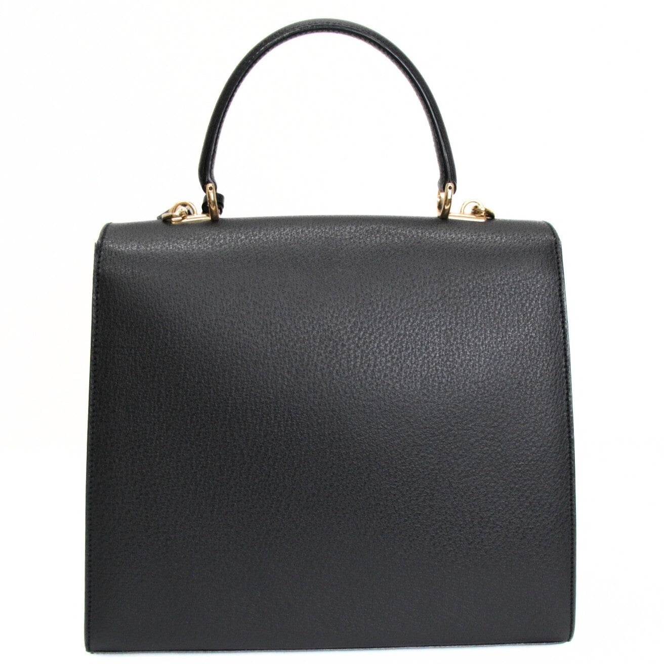 GUCCI Lady Lock 2-Way Medium Leather Bag Black Size ONE SIZE