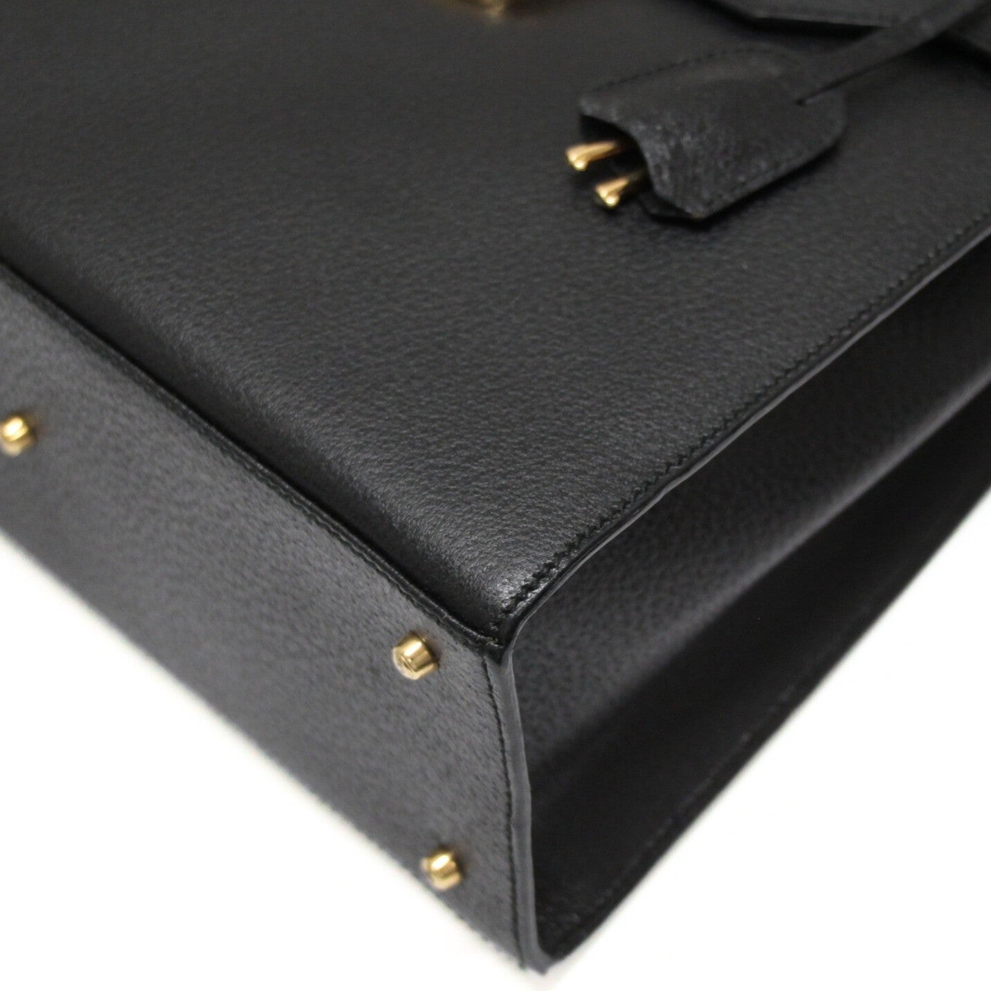 GUCCI Lady Lock 2-Way Medium Leather Bag Black Size ONE SIZE