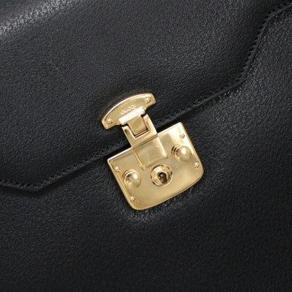 GUCCI Lady Lock 2-Way Medium Leather Bag Black Size ONE SIZE