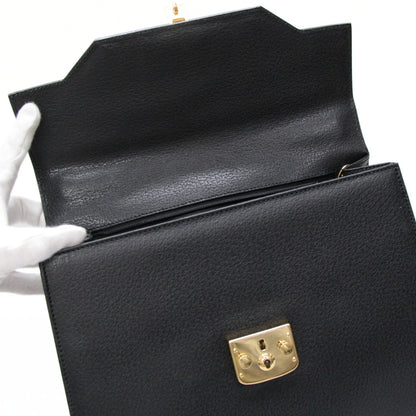GUCCI Lady Lock 2-Way Medium Leather Bag Black Size ONE SIZE