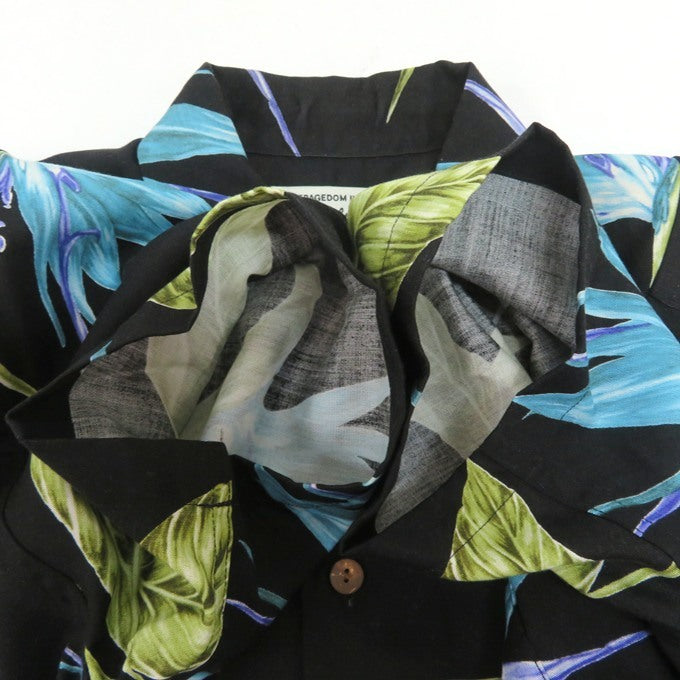WACKO MARIA Bird of Paradise S/S Shirt Black Size XS