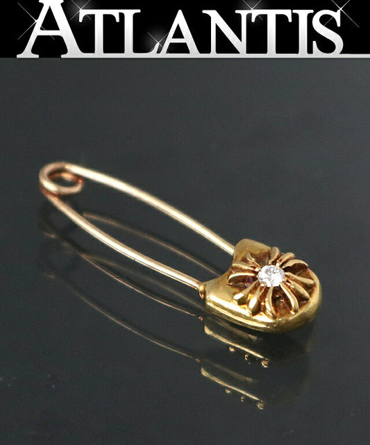 CHROME HEARTS 22K Small Safety Pin 1P Diamond Size ONE SIZE