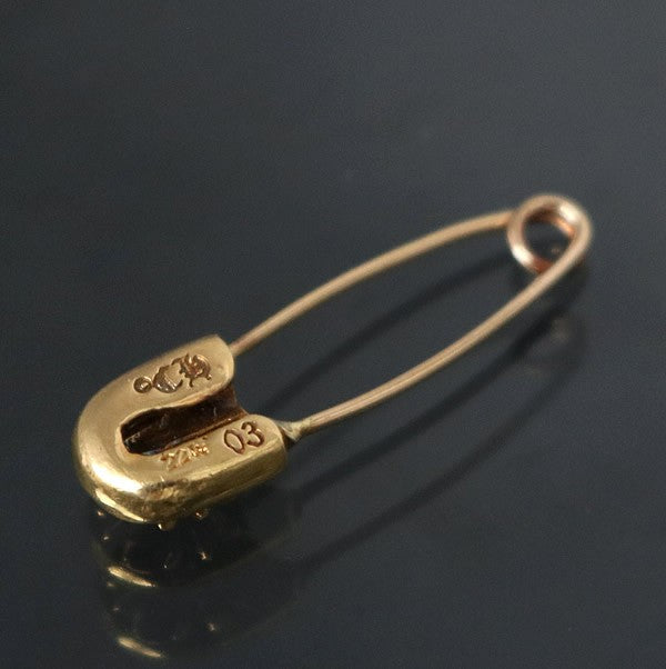 CHROME HEARTS 22K Small Safety Pin 1P Diamond Size ONE SIZE