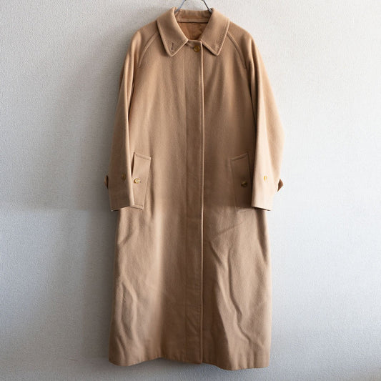 BURBERRYS 100% Cashmere Stand Collar Long Coat Made Size M