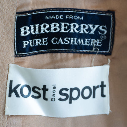 BURBERRYS 100% Cashmere Stand Collar Long Coat Made Size M