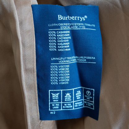 BURBERRYS 100% Cashmere Stand Collar Long Coat Made Size M