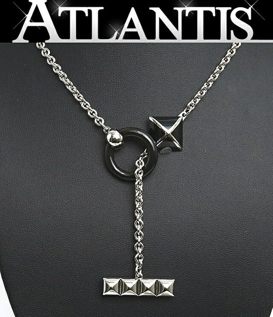HERMES Medor XO Buffalo Horn & Metal Necklace Size ONE SIZE