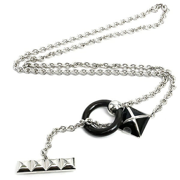 HERMES Medor XO Buffalo Horn & Metal Necklace Size ONE SIZE