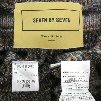 SEVEN BY SEVEN Wool Crewneck Knit Brown Size M