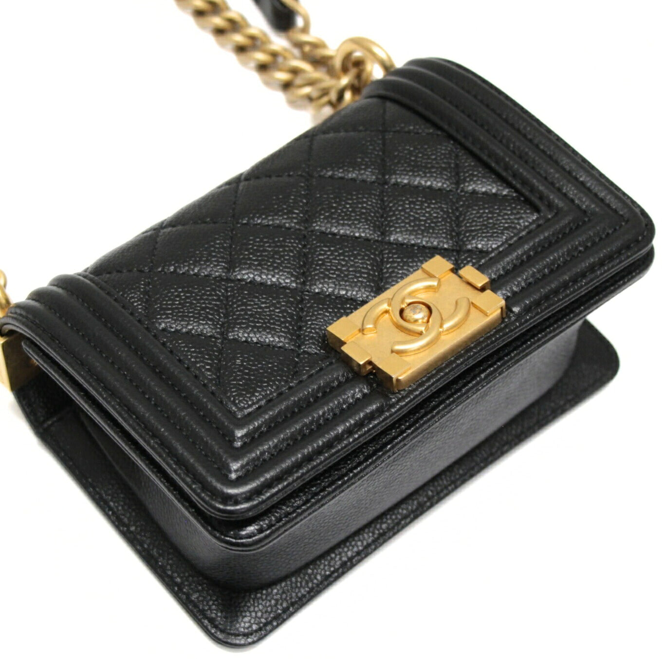 CHANEL Boy Chanel 15 Mini Matelasse Caviar Bag Size ONE SIZE
