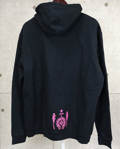 CHROME HEARTS Foti Missleren Hoodie Black/Pink Size L