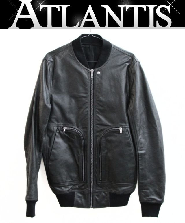 RICK OWENS 25SS Bauhaus Flight Leather Jacket Size 48
