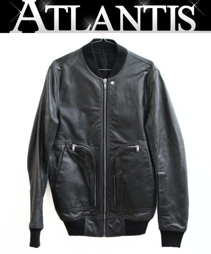 RICK OWENS 25SS Bauhaus Flight Leather Jacket Size 48