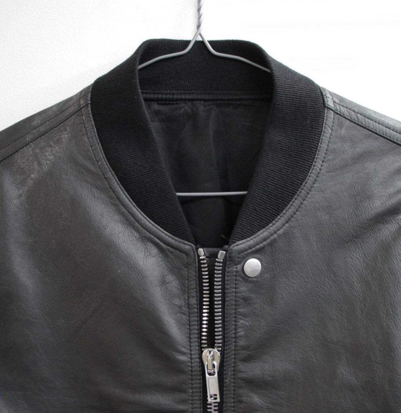 RICK OWENS 25SS Bauhaus Flight Leather Jacket Size 48