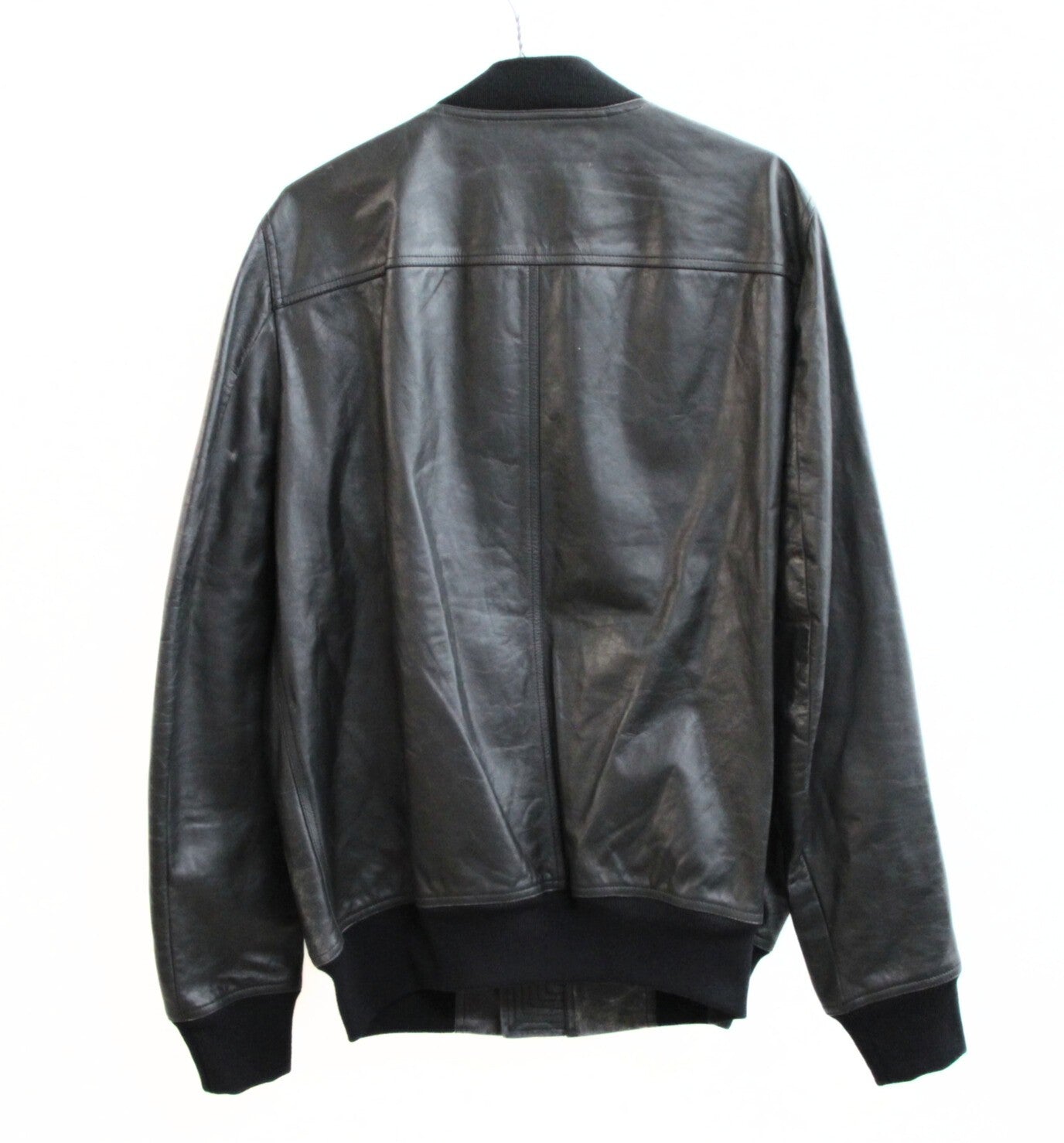 RICK OWENS 25SS Bauhaus Flight Leather Jacket Size 48