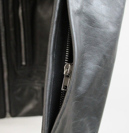 RICK OWENS 25SS Bauhaus Flight Leather Jacket Size 48