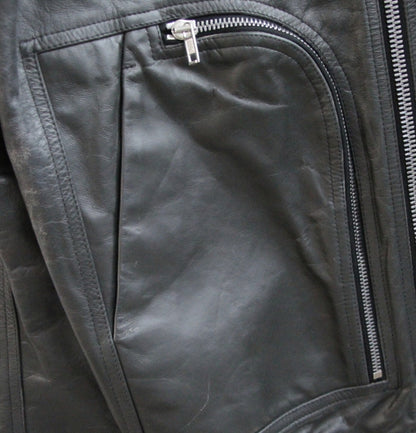 RICK OWENS 25SS Bauhaus Flight Leather Jacket Size 48