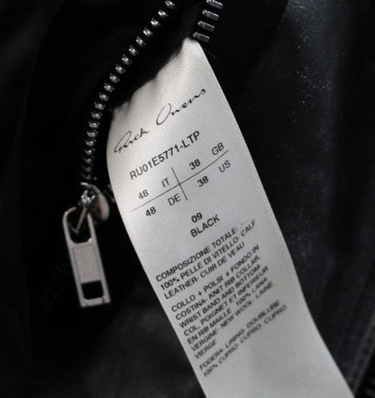RICK OWENS 25SS Bauhaus Flight Leather Jacket Size 48
