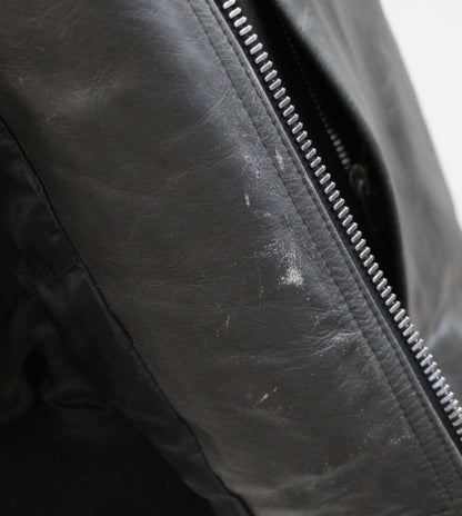 RICK OWENS 25SS Bauhaus Flight Leather Jacket Size 48