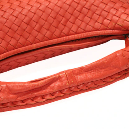 BOTTEGA VENETA Intrecciato Hobo Orange Leather Shoulder Bag Size ONE SIZE