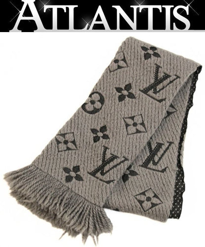 Louis Vuitton Echarpe Logomania Scarf Gray Size ONE SIZE