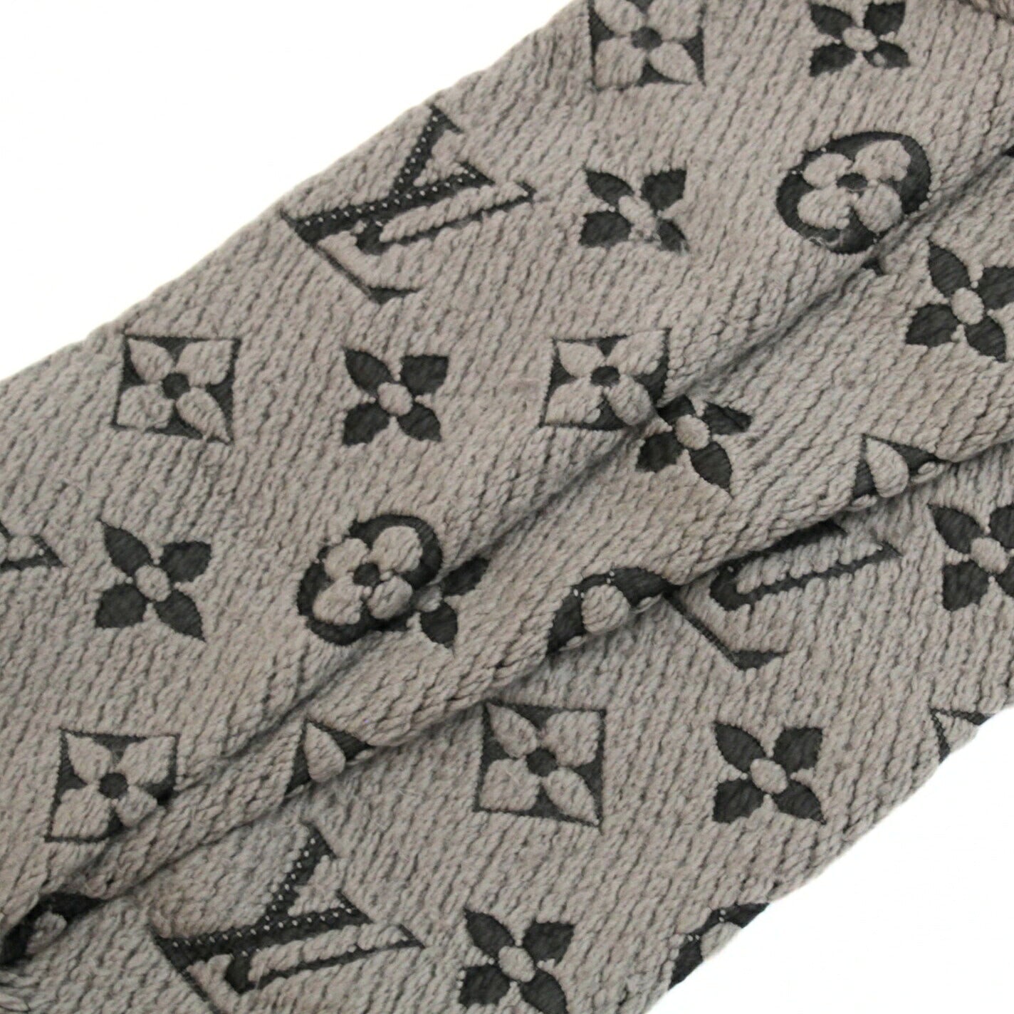Louis Vuitton Echarpe Logomania Scarf Gray Size ONE SIZE
